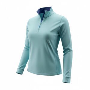 Vineyard Vines Pastel Robin’s Egg Blue Quarter Zip Long Sleeve Pullover - Large